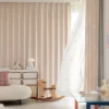 Rocking horse curtain in pastel pink – jacquard kids curtain softly filtering light