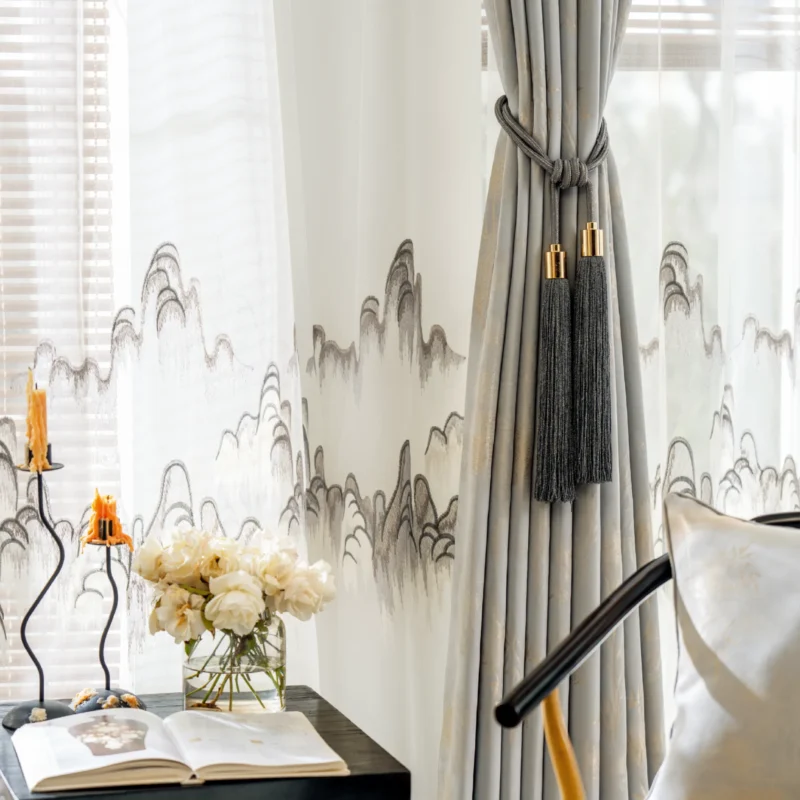 Zen bamboo curtain with high-density weave and privacy texture. Close-up of bamboo texture drapes with soft daylight filtering. Minimalist privacy curtain in textured high-density fabric. High-density bamboo pattern curtain detail.