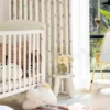 Party print curtain with pastel birthday motifs for kids’ room