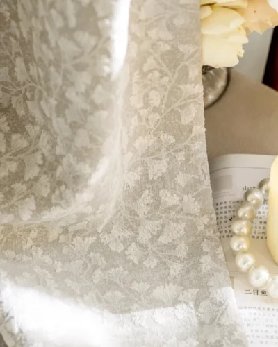 Classic European curtains – floral jacquard drapes with timeless charm