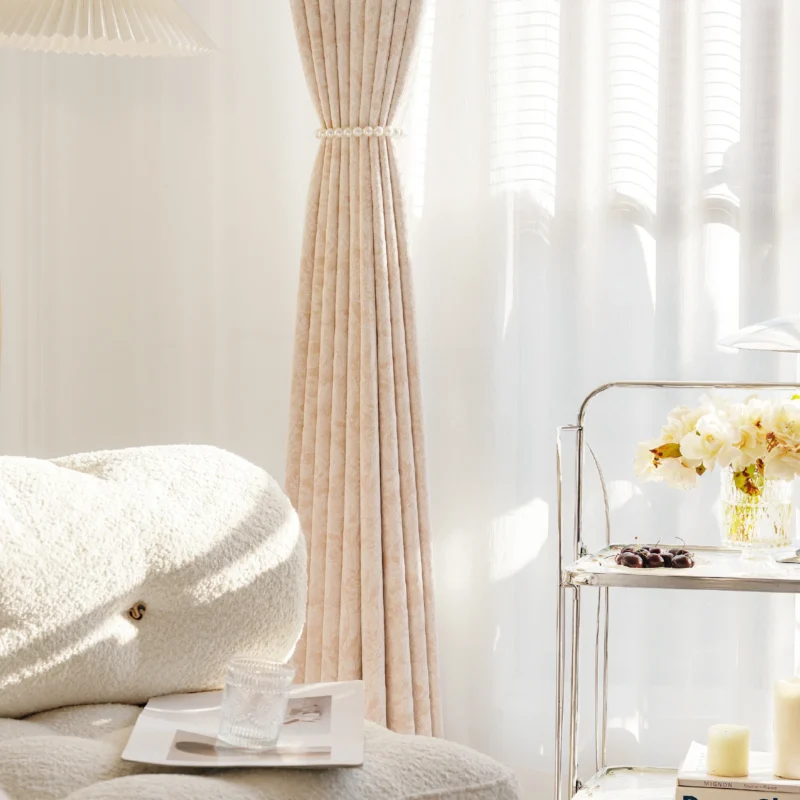 Herringbone Texture Curtain – Minimalist Drapes for Japandi Interiors