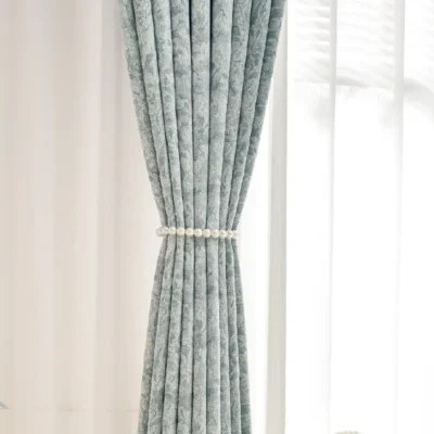 Minimalist Drapes with Herringbone Texture – Perfect for Calm Interiors