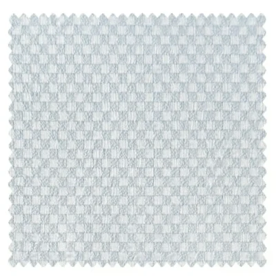 Blue-gray mosaic jacquard curtain fabric with soft geometric checker pattern