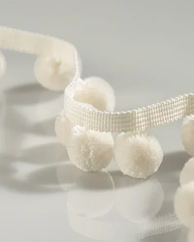 Serene Pom Fringe – Soft Pom Pom Trim for Curtains