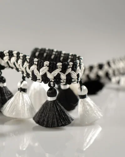 Classic Weave Tassel Fringe Trim – Close-up Detail