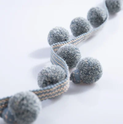 Vine Cotton-Linen Pom Pom Trim for curtain edge detail