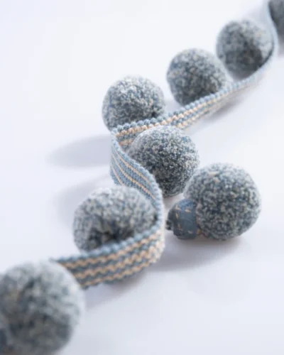 Vine Cotton-Linen Pom Pom Trim for curtain edge detail