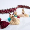 Medici Tassel Curtain Trim in Two-Tone Design – Decorative Fringe for Drapes and Valances