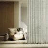 Serene Weave Sheer Curtain in modern living room with soft light and woven texture