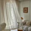 Opal Floral Curtain with soft jacquard sheer texture