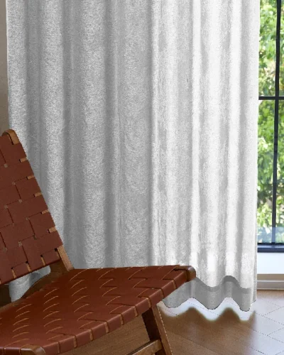 Dual veil jacquard curtain with layered sheer design and privacy