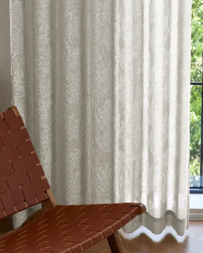 Dual veil jacquard curtain with elegant wave drape and soft daylight filtering