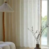 Botanic Veil Curtain with leaf-inspired jacquard design in soft sheer layers