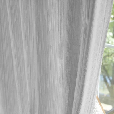 Cloud Veil Curtain – Vertical Chenille Texture with Soft Light
