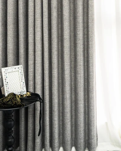 Serene Weave Curtain – minimal textured drapes framing a bright window by Lemonho