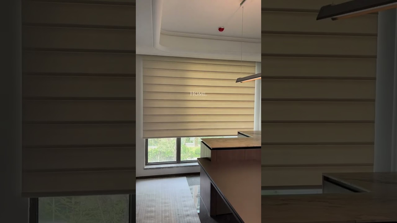 Floating Vane Shangri-La Blind | Soft Light & Privacy #customcurtains #homedecor #creativeblinds