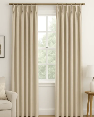 2.5x curtain fullness ratio – extra full pleats for luxurious drapery look