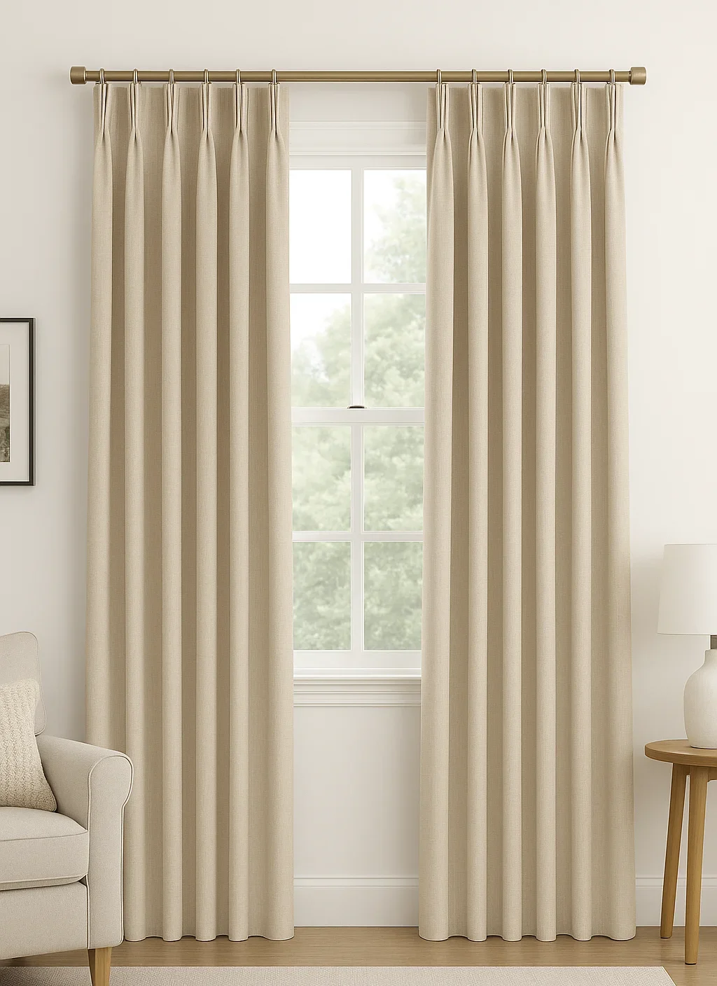 2.5x curtain fullness ratio – extra full pleats for luxurious drapery look