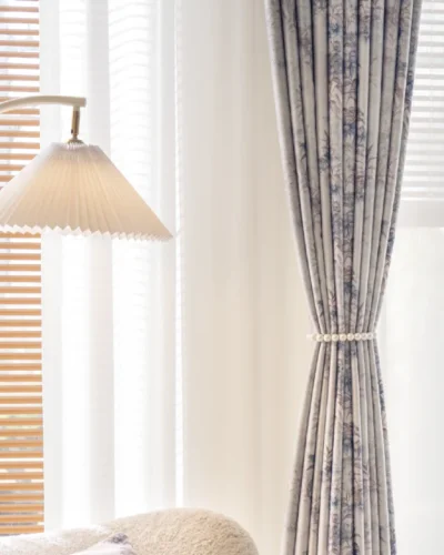 whisper garden curtain pleated full view