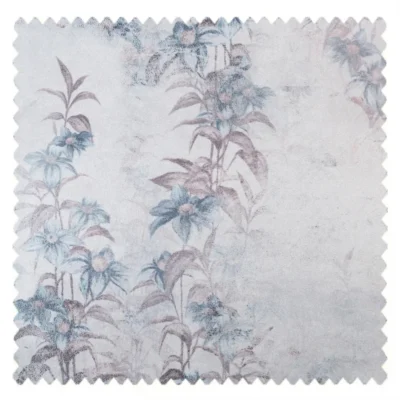 whisper garden curtain fabric swatch – watercolor floral pattern