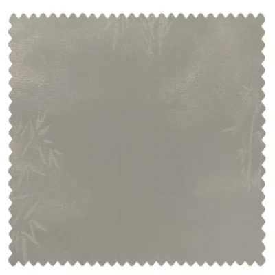 Zen Bamboo Curtain fabric swatch in soft grey with bamboo texture