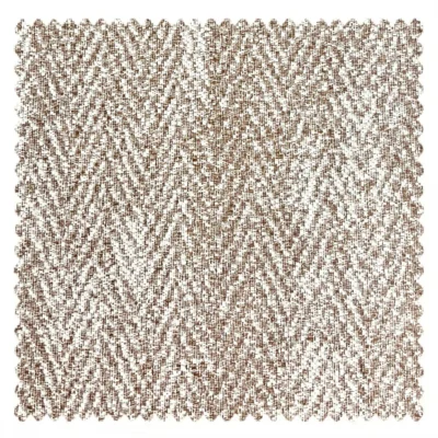 Herringbone texture curtain fabric swatch with natural warm tones
