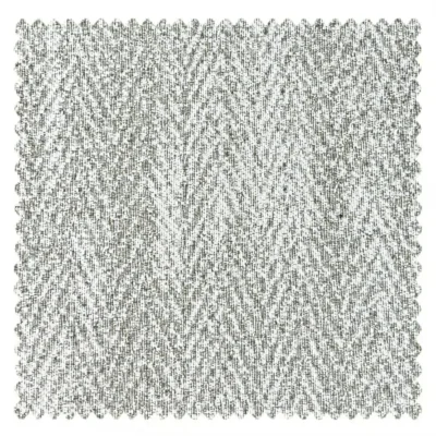 Herringbone texture curtain fabric swatch with cool grey tone