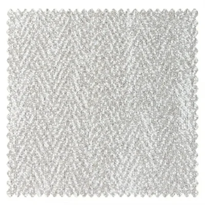 Light grey herringbone curtain fabric with minimalist woven texture