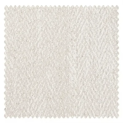 Warm ivory herringbone curtain fabric with minimalist woven detail