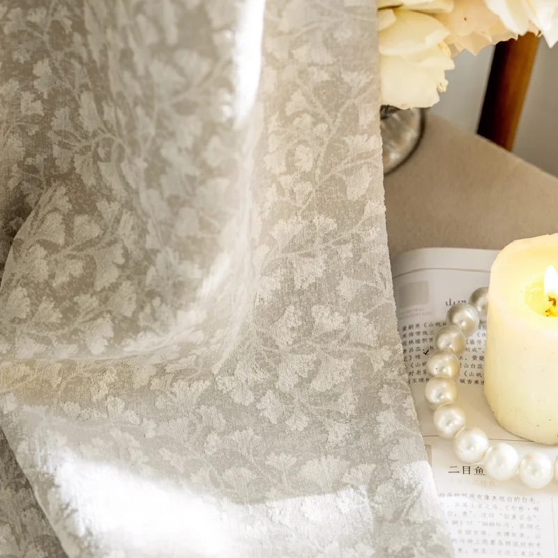 Classic European curtains – floral jacquard drapes with timeless charm