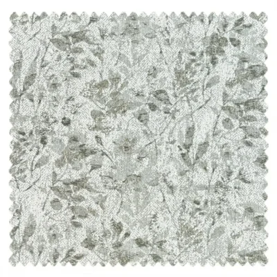 Botanical textured curtain fabric sample with leaf pattern for modern interiors