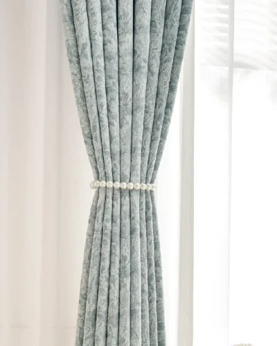 Minimalist Drapes with Herringbone Texture – Perfect for Calm Interiors