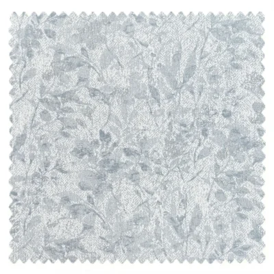 Botanical jacquard curtain fabric swatch with misty foliage texture and soft finish