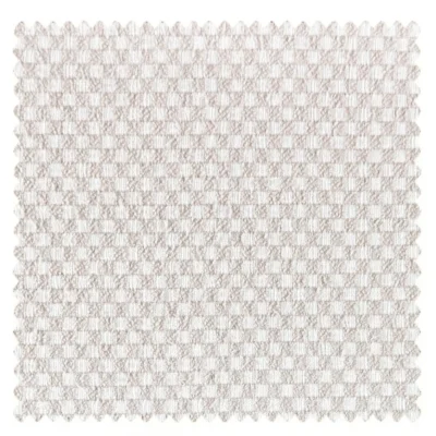 Mosaic jacquard curtain fabric sample with soft geometric checker pattern