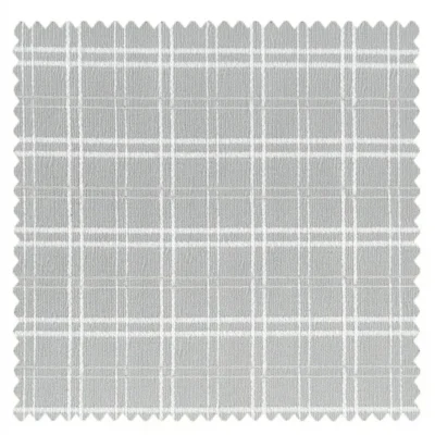 British-style plaid jacquard curtain with soft woven texture – Whisper Glow Curtain