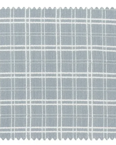 British-style plaid jacquard curtain with soft woven texture – Whisper Glow Curtain