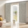 Whisper Glow Curtain in full window setting, featuring classic plaid jacquard design and soft light filtering effect