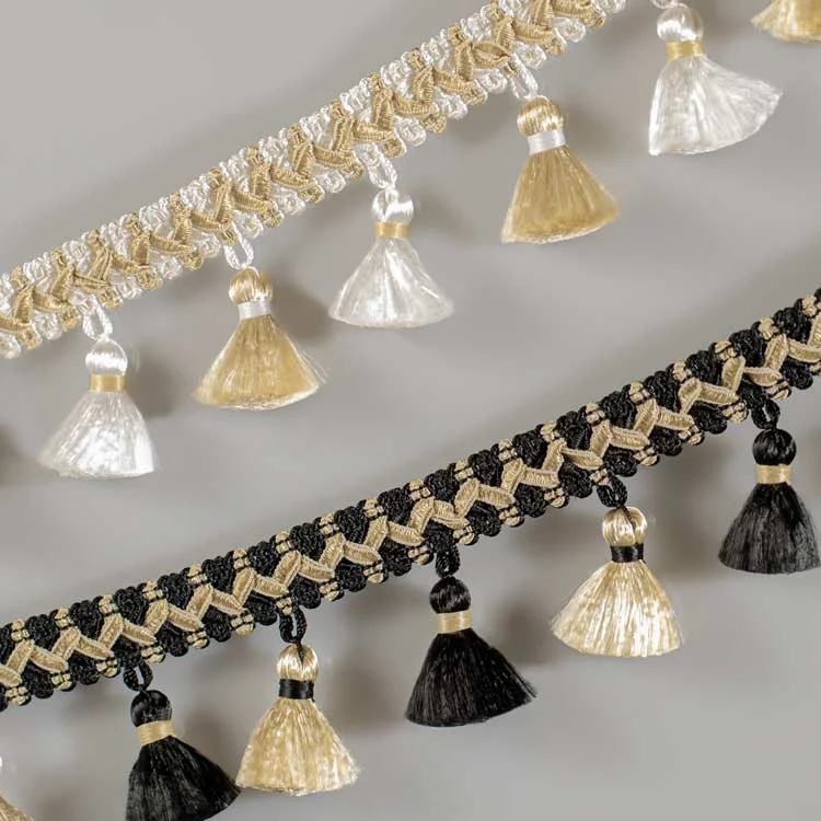 Classic Weave Tassel Fringe Trim – Color Variants Overview