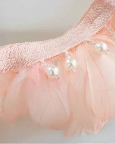 feather curtain trim