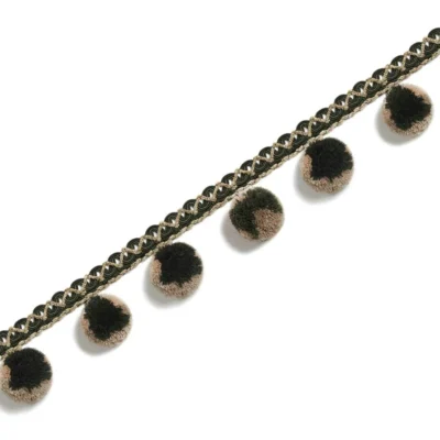 eden pom tassel trim with soft plush poms