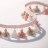 Blush pink and ivory curtain tassel trim – Eden Garden Fringe by Lemonhone