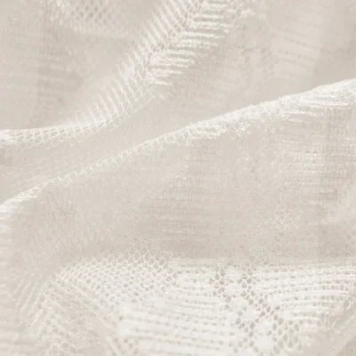 Geometric lace sheer fabric from Dual Weave Lace Curtain – Subtle Textured Voile