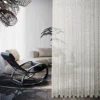 Whisper Texture light jacquard sheer curtain in modern living room with soft daylight