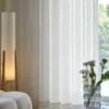 Echo Leaf Curtain – Layered Jacquard Voile
