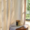Cloud Veil Curtain in Soft Morning Light – Chenille Sheer for Cozy Interiors