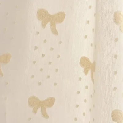 bow jacquard sheer curtains