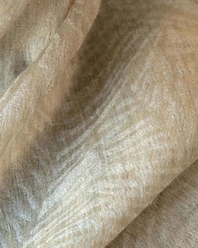 Oat Veil Sheer Curtain fabric close-up showing quiet woven texture and soft drape
