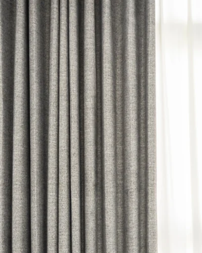 Serene Weave Curtain – close view of minimal textured drapes by Lemonho