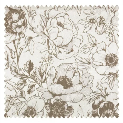 Sketch Garden Curtain – Vintage Floral Line Art