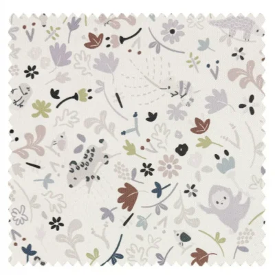 Meadow Doodle Curtain – Playful Wildflower & Animal Print